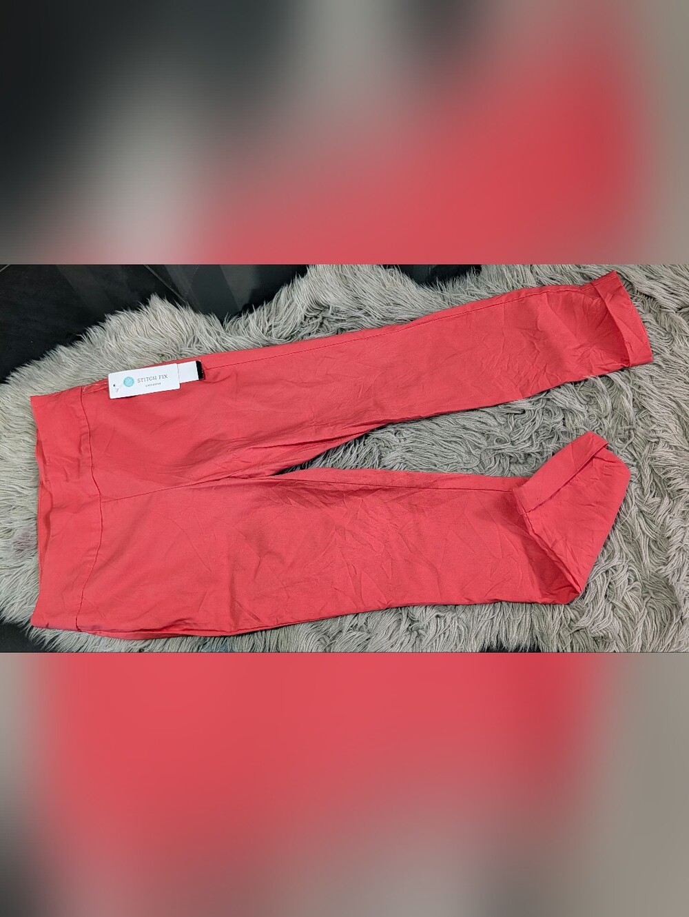 Tribal Coral "Fia" Cuffed Cropped Trouser Pants sz2 NWT